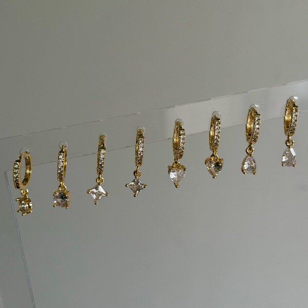 Producto - Aros con dije dorados - 1