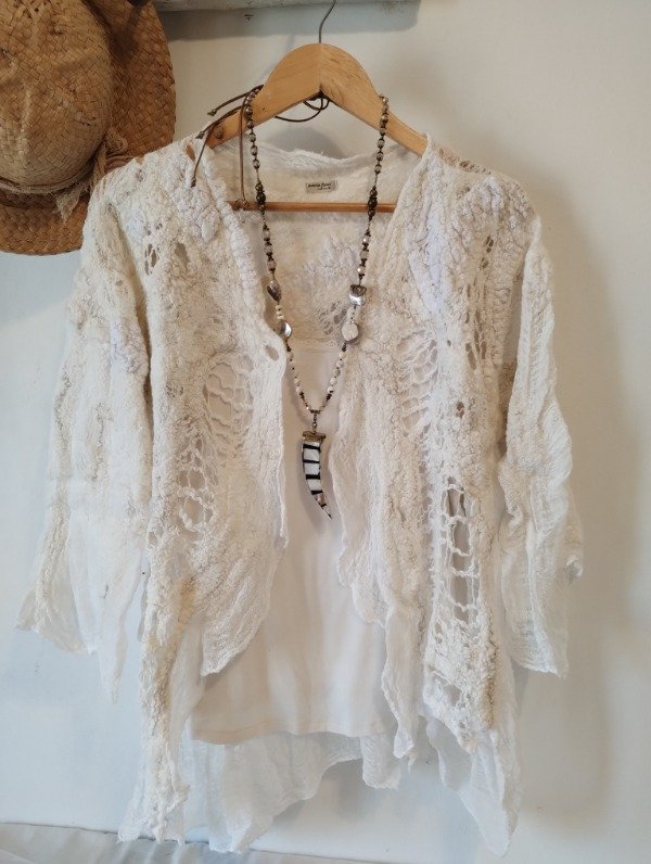 Producto - Saco liviano OFF WHITE Calado - 10