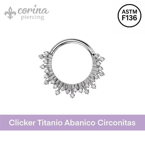 Producto - Clicker Titanio Abanico Circonitas