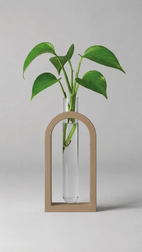 Producto - Maceta Propagación Arcos Con Tubo Ensayo Vidrio Incluido