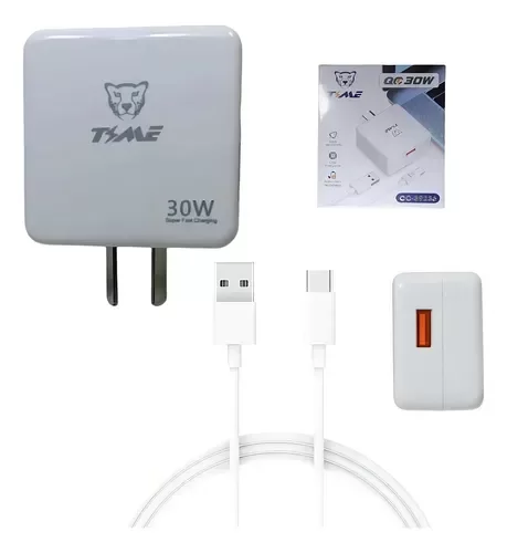 Producto - CG186 CARGADOR ALTA CALIDAD TIME 30W PREMIUM