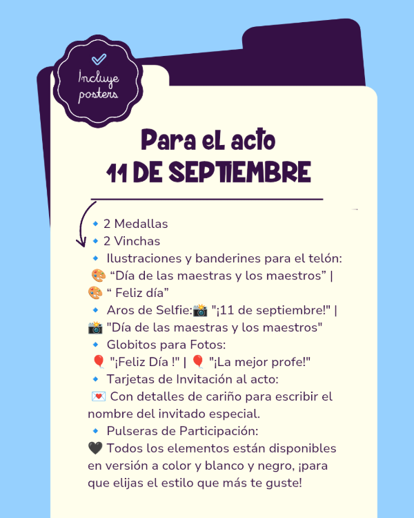 Producto - 11 DE SEPTIEMBRE: PACK PARA EL ACTO