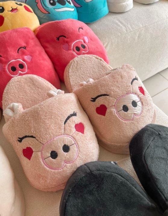 Producto - Pantuflon Cerdito rosa viejo