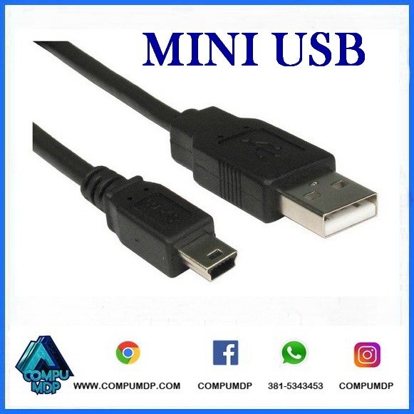 Producto - CABLE USB A MINIUSB 5 PINES CARGA Y DATOS
