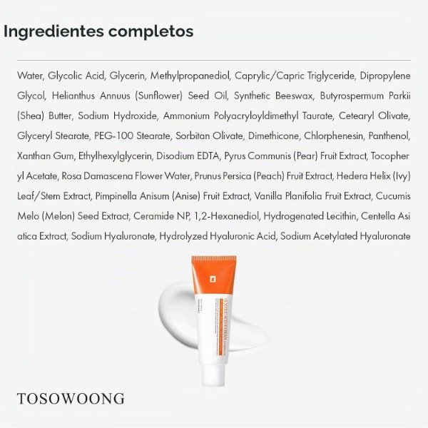 Producto - TOSOWOONG Glycolic Acid 10 cream 50ml - 4