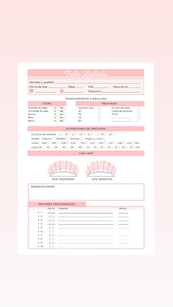 Producto - Ficha Lashista