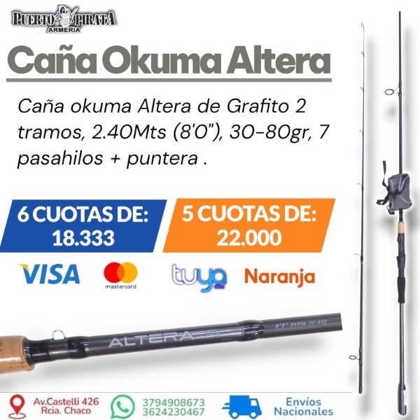 Producto - Caña okuma Altera 2TRAMOS 2.40M