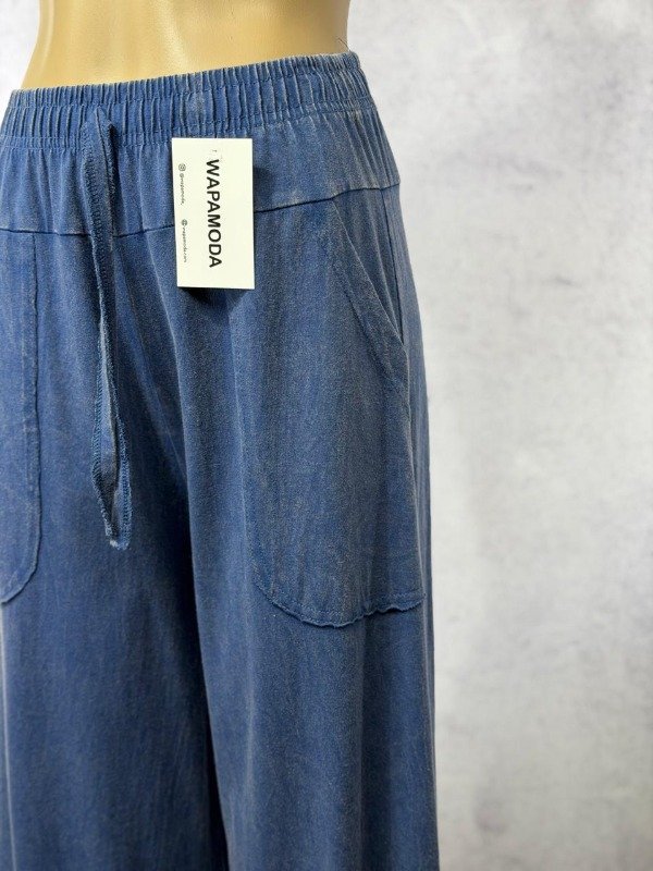 Producto - MAXI PALAZO BATIK AZUL ALGODON RUSTICO - 1