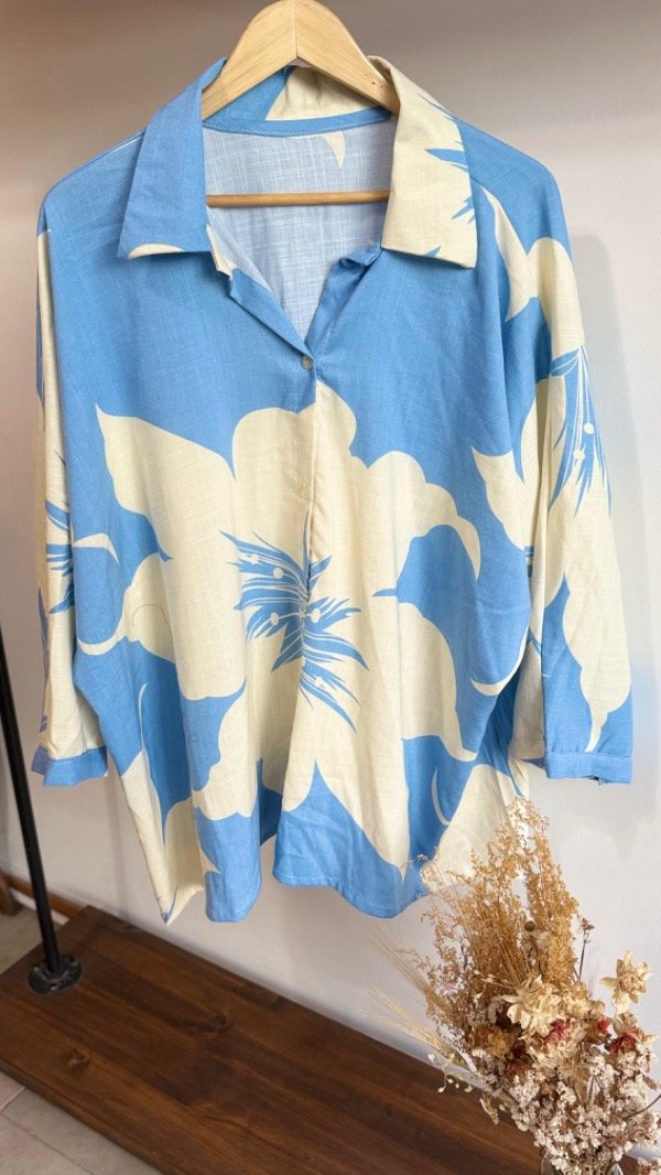 Producto - Camisa Gaia Lino Flor