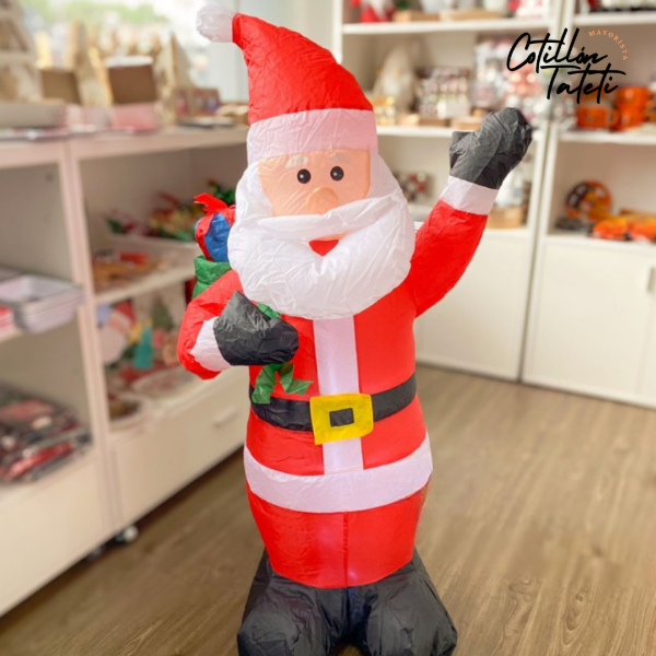 Producto - INFLABLE SALUDO DE SANTA - 2,4 mts. ALTURA - 4 Leds