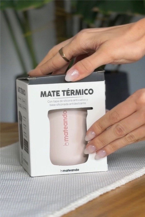 Producto - MATE MATEANDO FLOW DE ACERO TERMICO 236 ML CON TAPA ANTIDERRAME ROSA - 2