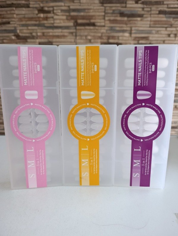 Producto - Típs soft gel matte 3 en 1 de  240pcs