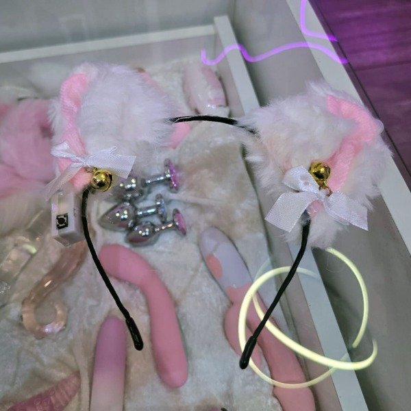 Producto - Orejitas Kitty Bell (rosa/blanco/negro) - 6