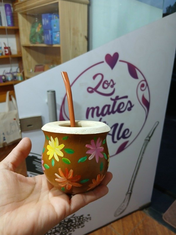 Producto - Mate de calabaza "FLORCITAS SILVESTRES" - 3