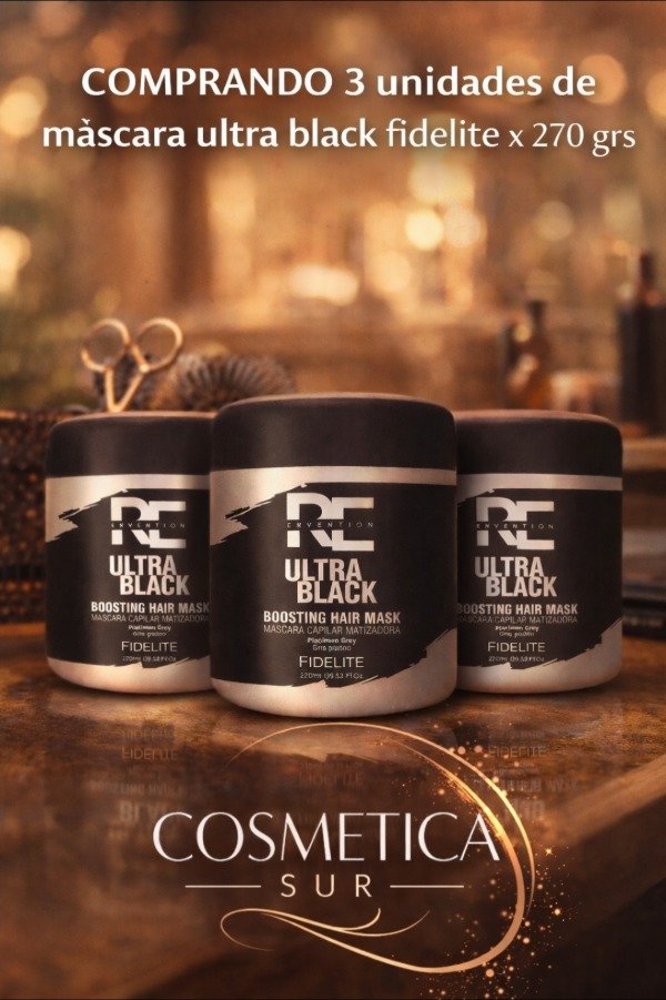Producto - 3 x máscara ultra black fidelite x 270 grs