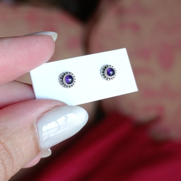 Producto - AROS DE PLATA 925 Y LAPISLÁZULI