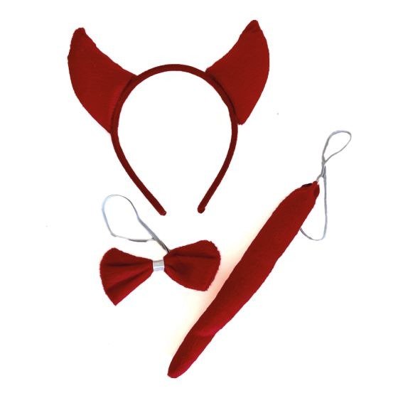 Producto - Set de DIABLA con Vincha + Moño + Cola