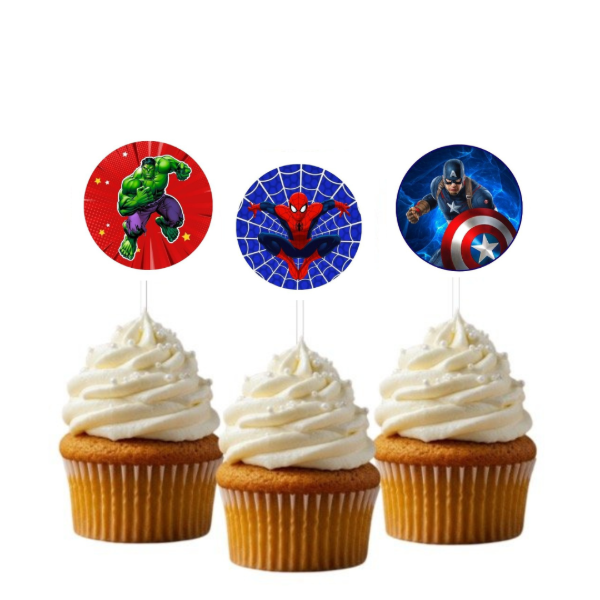 Producto - Vengadores Toppers Cupcakes x 12 Unid.