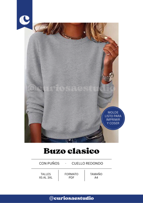 Producto - Buzo clásico - Molde digital - PDF descargable