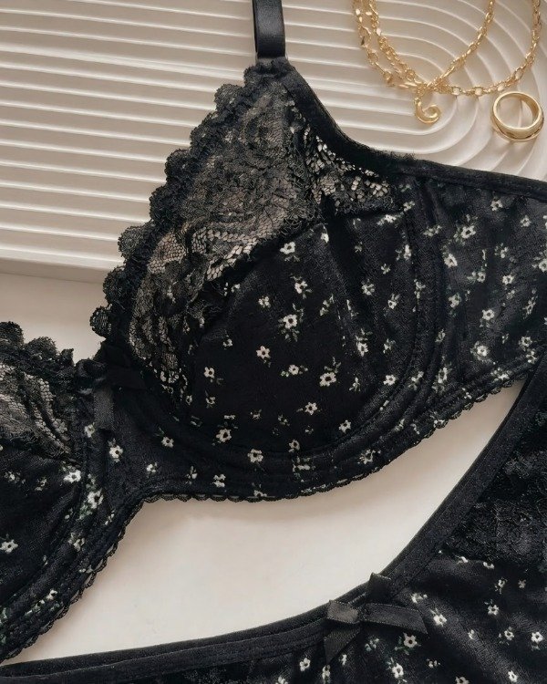 Producto - Conjunto floreado con aro y less clásica - Art 410 - 7