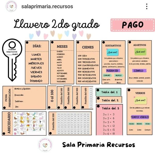 Producto - Llavero 2do grado
