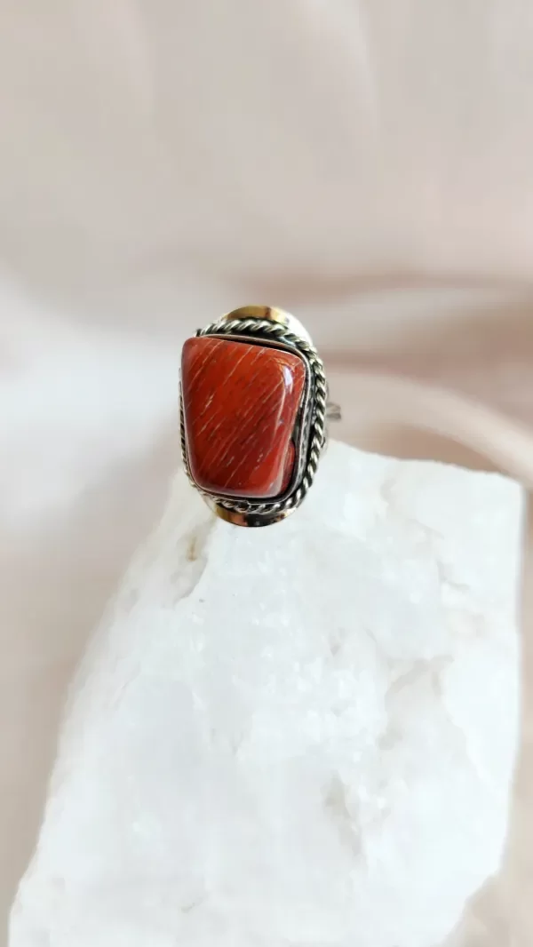 Producto - Anillo JASPE ROJO Fuerza