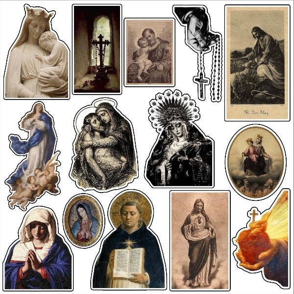 Producto - Plancha de stickers Piedad