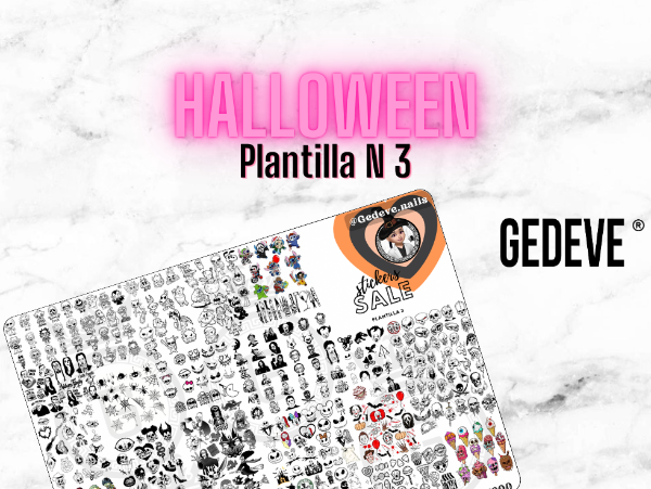 Producto - Plantilla para Stickers de Nail Art N 3 (HALLOWEEN) - PDF Descargable