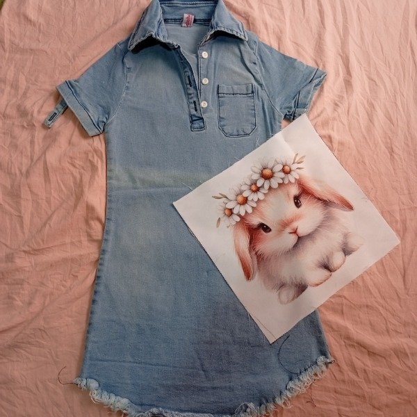 Producto - Vestido y aplique celeste 7