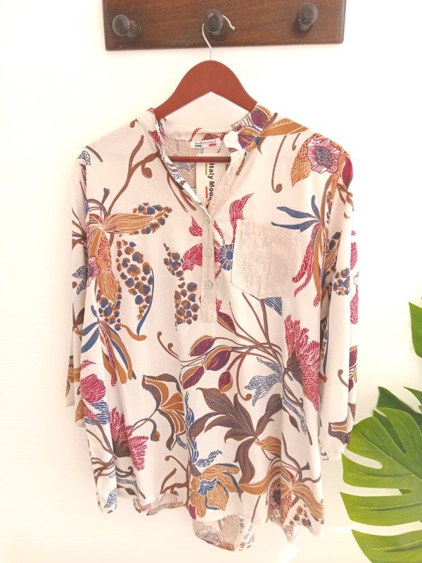 Producto - Blusa c/carterita y bolsillo c/lentejuelas primavera