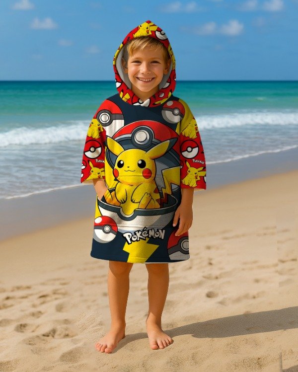Producto - MAXIPONCHO TOALLA Pokemon R