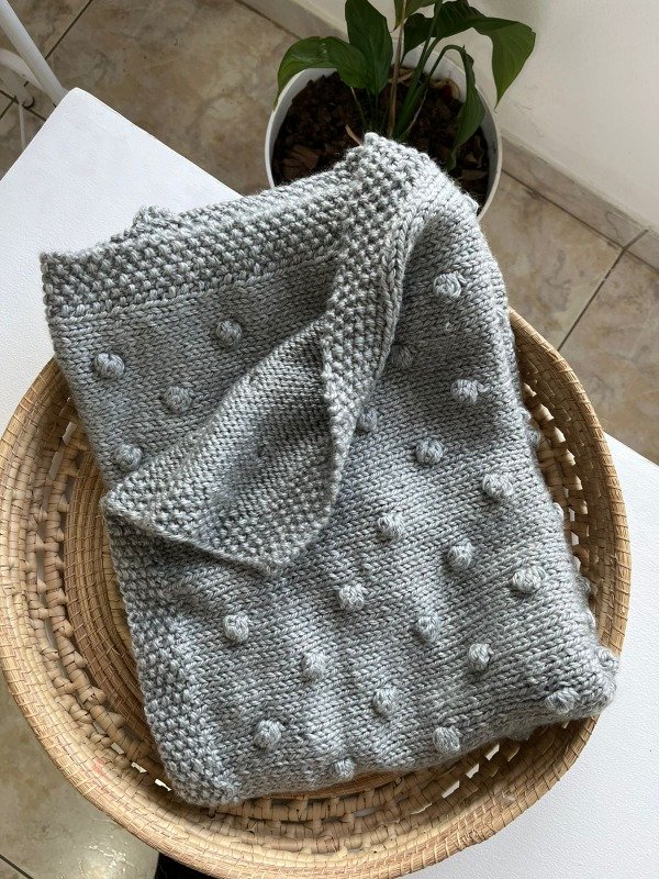 Producto - Manta Gruesa gris medio - Minirumin