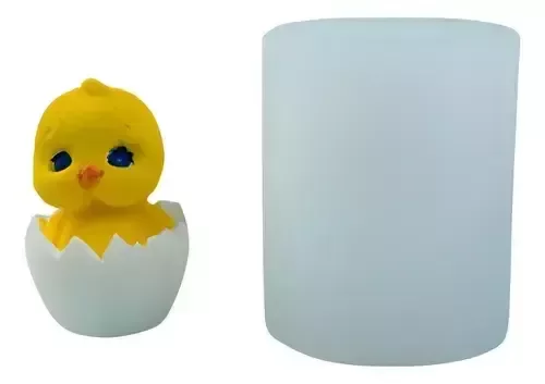 Producto - Molde Silicona Mini Pollito en Huevo x1 Ideal P/ Velas (011V5)