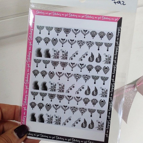 Producto - Sticker 792 mandalas y plumas