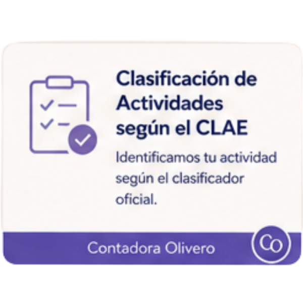 Producto - Clasificación de Actividades según el CLAE