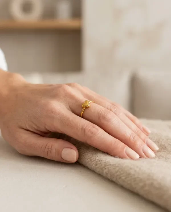 Producto - Anillo Acero Dorado Maia Regulable - 0