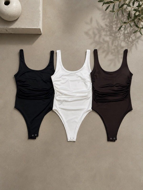 Producto - BODY CUELLO U  FRUNCE MICROFIBRA