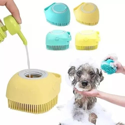 Producto - Cepillo Baño Mascotas Con Dispenser De Shampoo