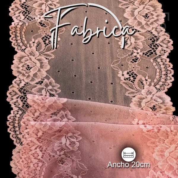 Producto - PS331 Puntilla Rosa Bebé. Medida: 18cm (por metro)