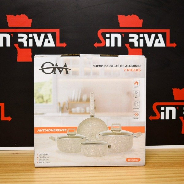 Producto - JUEGO DE OLLAS DE ALUMINIO 7PCS 30128038