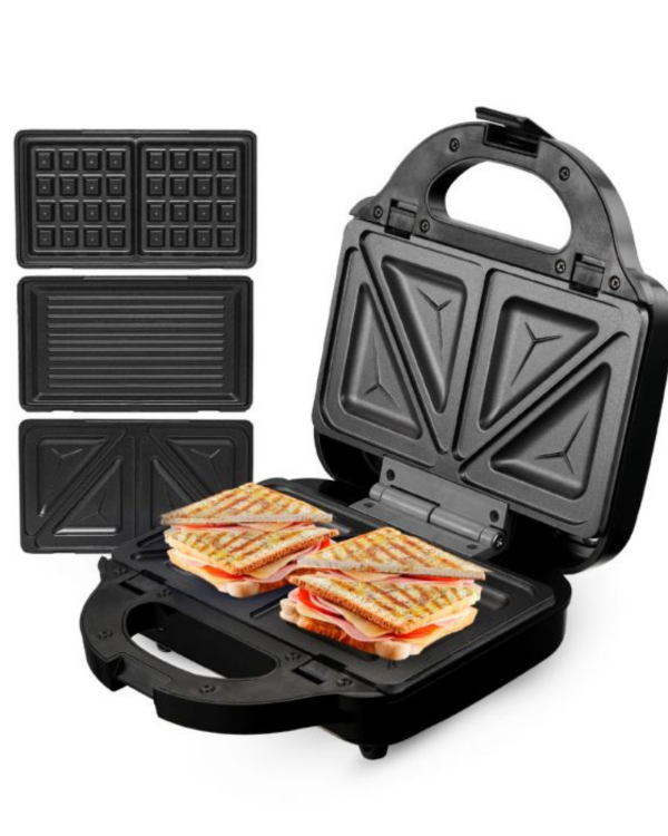 Producto - SANDWICHERA 3 EN 1 SUONO ANTIADHERENTE WAFLERA ACERO INOXIDABLE