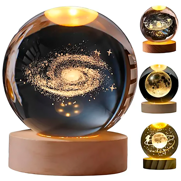 Producto - Lampara de noche Esfera LED 3D Grande (Universo)
