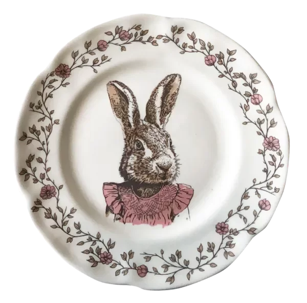 Producto - PLATO DE POSTRE ILUSTRADO CONEJA