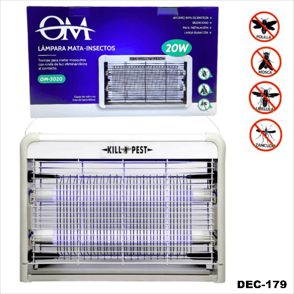 Producto - LAMPARA MATA INSECTOS - MOSQUITOS 20W OM-3020 220V