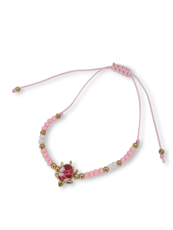 Producto - Pulsera regulable dije tortuguita mostacillas