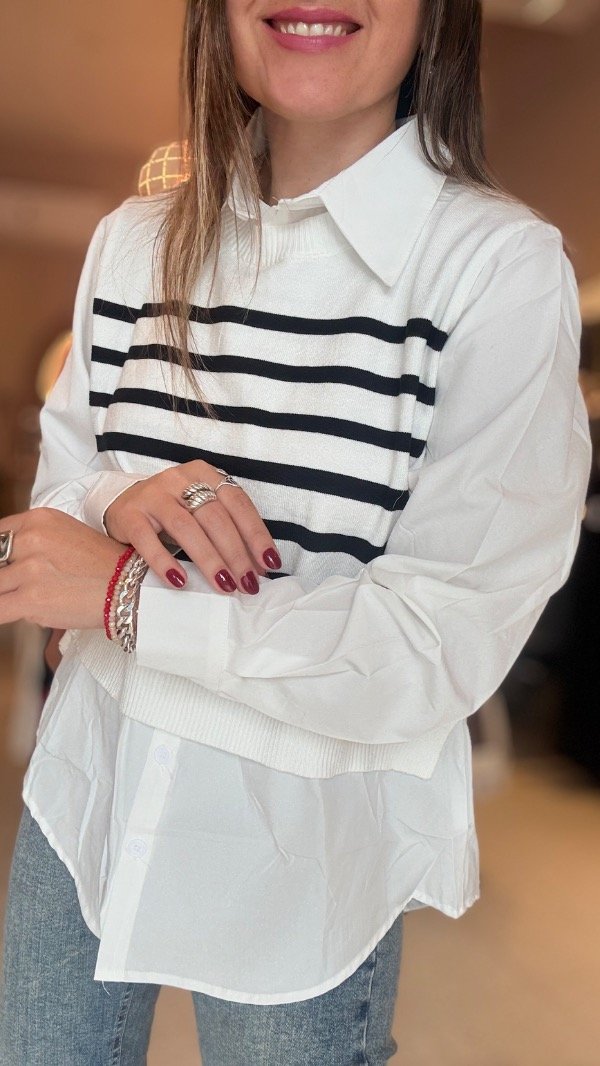 Producto - Sweater con camisa incorporada