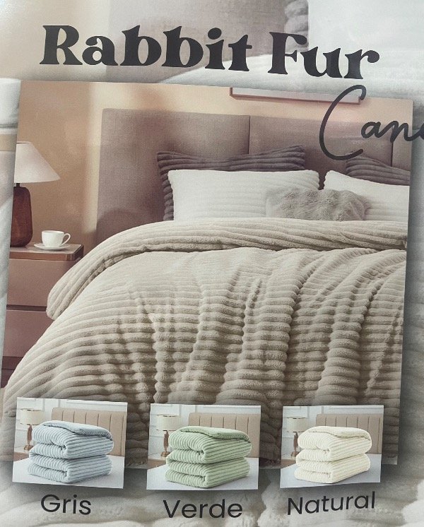 Producto - Edredón Rabbit fur canelón Queen