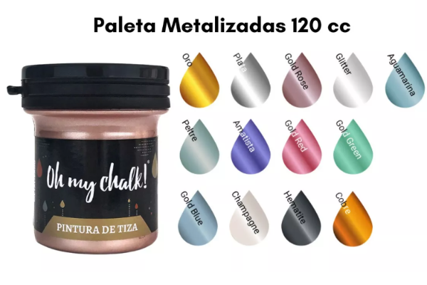 Producto - Pintura a la Tiza Metalizadas Oh my chalk! 120cc - 1