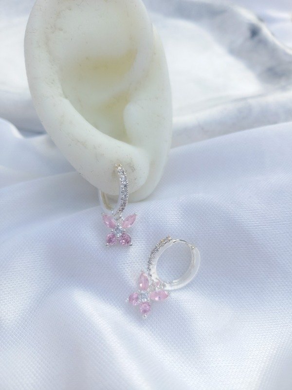 Producto - argollitas lizzy white (rosa)