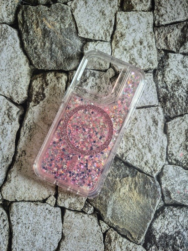 Producto - Funda bumper glam MagSafe Iphone 16 pro rosa